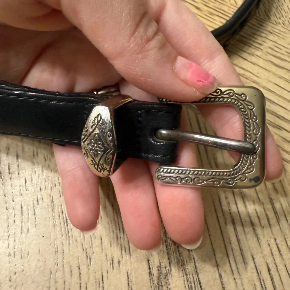 Brighton Women's Leopard Print Leather Belt Silver‎ Buckle Size 30 B7903